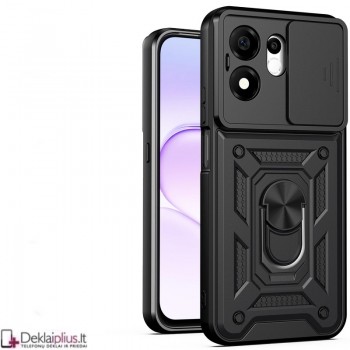5in1 smūgiams atsparus dėklas su uždaromu dangteliu - juodas (Huawei Honor 600 Smart)